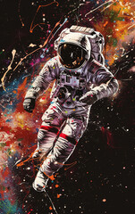 Space Odyssey Palette: Astronaut's Artistic Journey