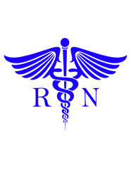 RN Nursing symbol vector. Fully fillable and scalable 