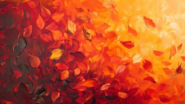 Autumn background with red and orange leaves. Abstract autumn background.