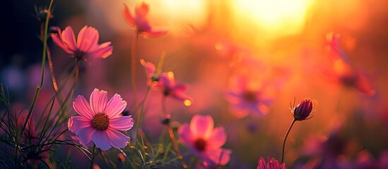 Spectacular Sunset and Beautiful Flowers create a Soothing and Nice Ambiance: Flower, Sunset, Flower, Sunset, Flower, Sunset - So Gorgeous and Nice