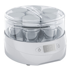 Automatic yogurt maker, 3D rendering isolated on transparent background