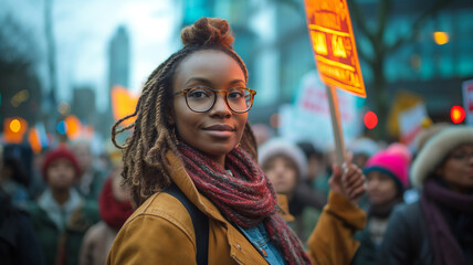 Group women event, rights march