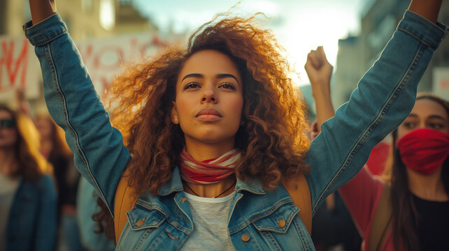 Group women event, rights march