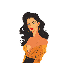 Fashion woman flat vector design