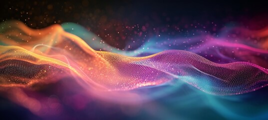 Digital Waves: Abstract Art in Colorful Motion generative ai