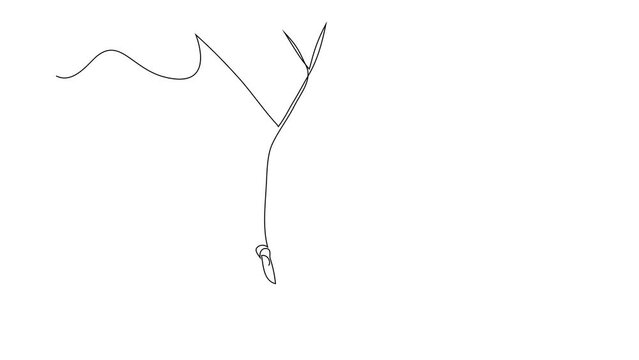 Two hands of couple in love or friends, continuous line drawing animation