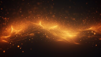 Glowing abstract wave on dark, shiny motion, magic space light