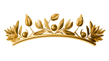 A golden crown isolated on white  background png