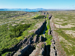Þingvellir park in iceland