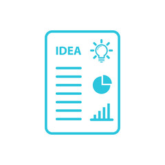 Business idea plan icon. Brom blue icon set.