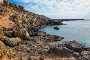 Fototapeta na wymiar Beautiful landscape of Cape Greco near Aiya Napa, Cyprus. 