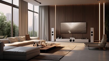 Future Ready: High-Tech Smart Living Room with Cutting-Edge Technology
