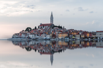 Rovinj Croatia town view - obrazy, fototapety, plakaty