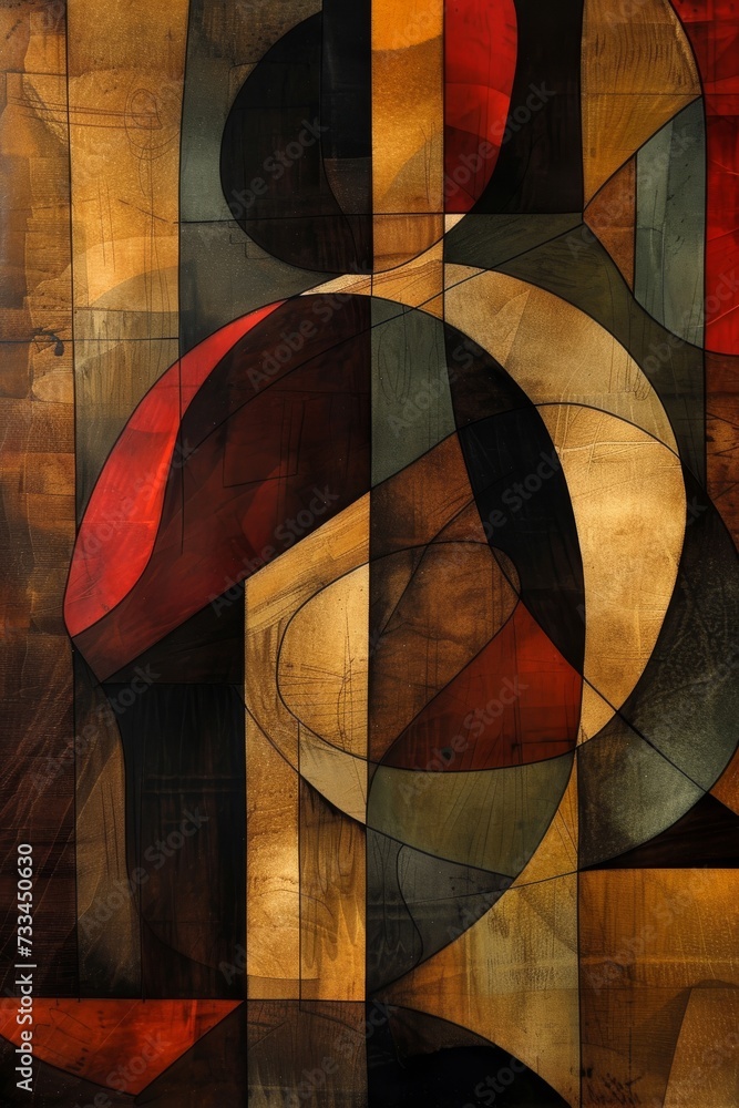 Poster An abstract masterpiece bursting with vibrant hues and intricate patterns, inviting the viewer into a world of boundless color and visual delight