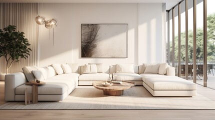 Opulent Modernity: Luxury Living Room with High-End Design and Sleek Finishes