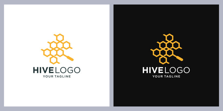 Honey Comb Logo Template Design Vector, Emblem, Design Concept, Creative Symbol, Icon