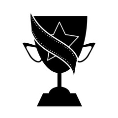 Winners trophy with sash in vector