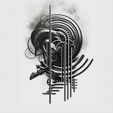 Famous Switzerland designer inspired detailed abstract logo
