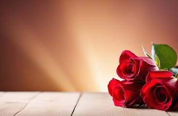 A bouquet of red roses on a light background, opposite the window. Gift, Romance, Love, Relationship