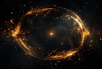 a glowing circle in space