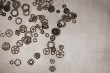 Background with watch wheels ornament