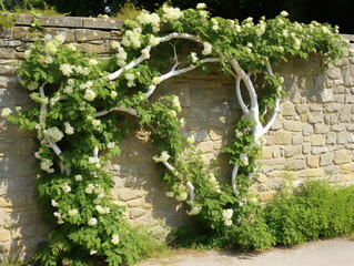 Fototapeta na wymiar A stunning vine gracefully covers a wall or trellis, creating a natural and enchanting scenery.