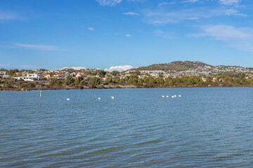 Calp, Spain - January 5 2024 "Beautiful coast of Costa Blanca in Spain during the winter"