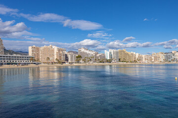 Calp, Spain - January 5 2024 "Beautiful coast of Costa Blanca in Spain during the winter"