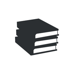 Drawn books on white background