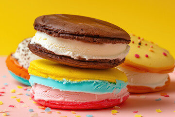 Delicious Dorayaki Ice Cream Creation, street food and haute cuisine