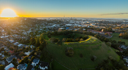 Mt St John volcano in Epsom, Auckland, New Zealand. © Zenstratus