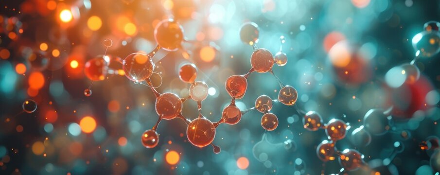 Colorful visualization of molecular connections, representing the forefront of material science research. Perfect for scientific reports and educational resources