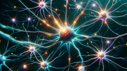 Electric Impulses Traveling Through Brain's Neural Pathways