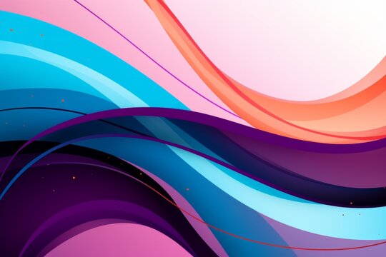 Abstract background with colourful waves for rare disease awareness 
