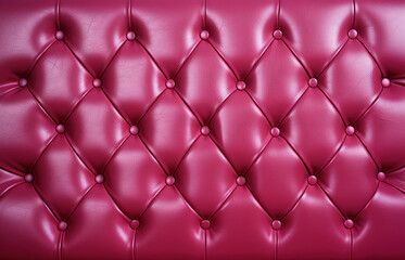 luxury pink padded leather upholstery pattern furniture quilted texture background with buttons
