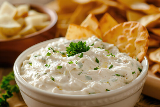 Trendy French Onion Dip Image, street food and haute cuisine