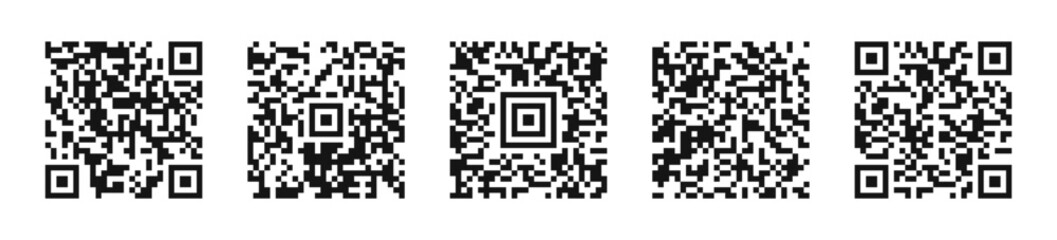 QR code vectors. Scan QR code icon. Digital scanning qr code.