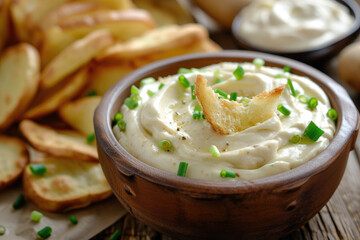 Tasty French Onion Dip Recipe, street food and haute cuisine