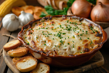 Savory French Onion Dip Spread, street food and haute cuisine