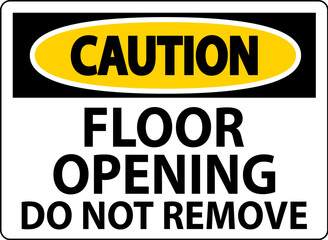 Naklejka na ściany i meble Caution Sign, Floor Opening Do Not Remove