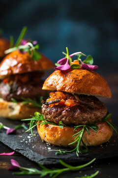Vibrant French-inspired Street Scene, street food and haute cuisine