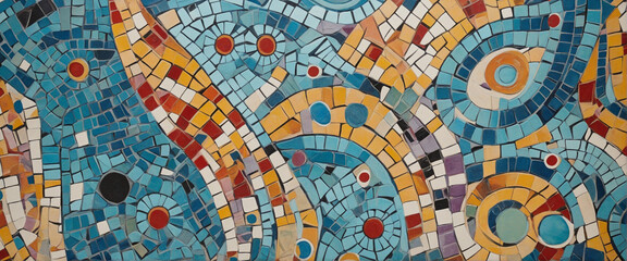 Abstract mosaic background canvas