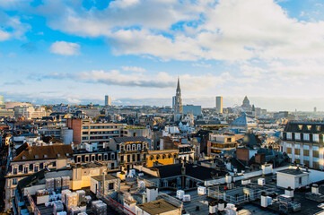 Fototapeta na wymiar Aerial view of Grand Place. View of Brussels city center - Belgium.