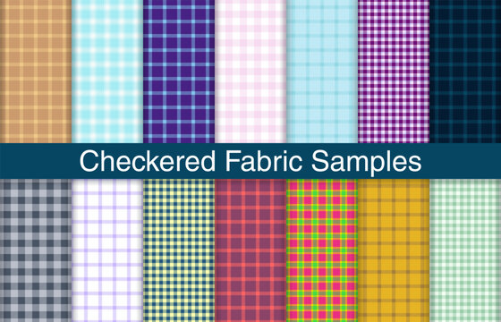 Trendy plaid bundles, textile design, checkered fabric pattern for shirt, dress, suit, wrapping paper print, invitation and gift card.