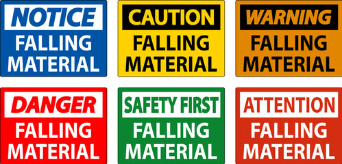 Danger Sign Falling Material