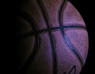 basketball on black 
