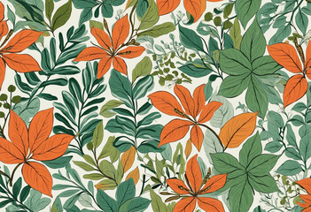 background leaves abstract illustration.