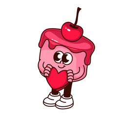 Groovy Character Cake with Heart