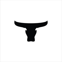cow head logo icon for livestock