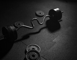 dumbbell weights on black